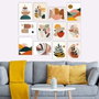 Wallity Conjunto de 12 Cuadros Decorativos de MDF Multicolor